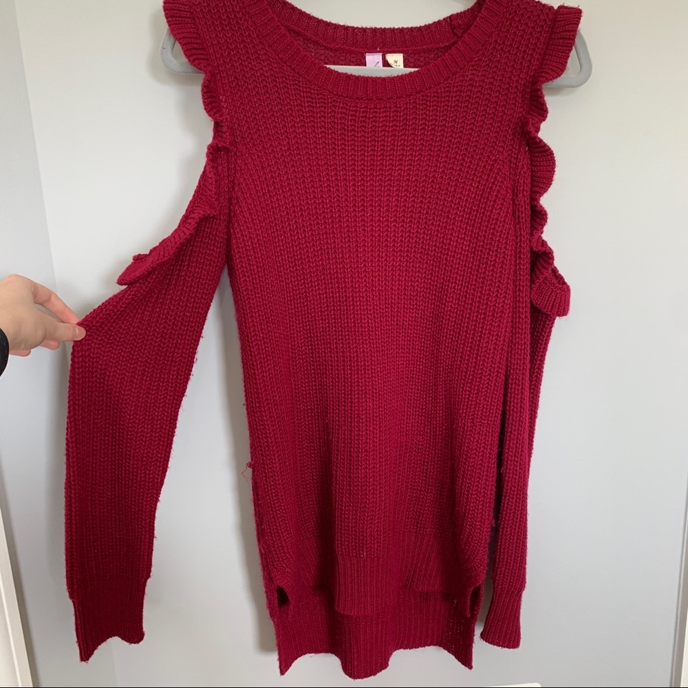 Open Shoulder Sweater
